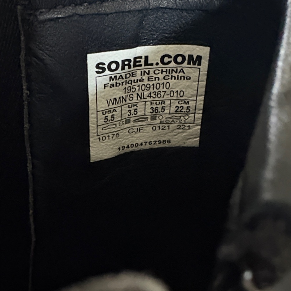 Sorel Joan of Arctic lll Moto Wedge Waterproof Boot size 5.5 Black Ankle Winter - Picture 4 of 9